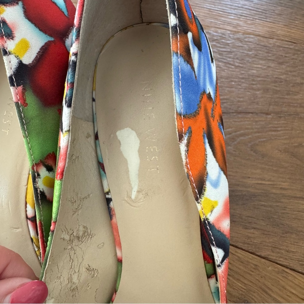 Nine West Colorful Floral Peep-Toe Heels - Picture 9 of 9